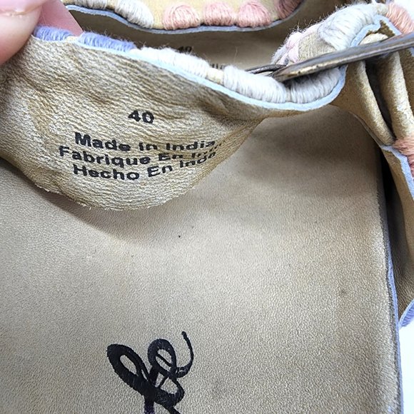 NEW Free People Wildflower Embroidered Floral Leather Sandals 10 / 40 - Picture 6 of 7